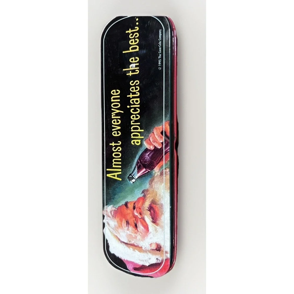 Vintage Coca-Cola Tin with Coca-Cola Ink‎ Pen - Santa Claus - 1995 - Never Used